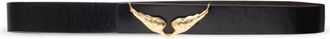 Zadig&Voltaire Leren riem Rock - Dames - Riemen - Zwart - S - Leer - Accessoires
