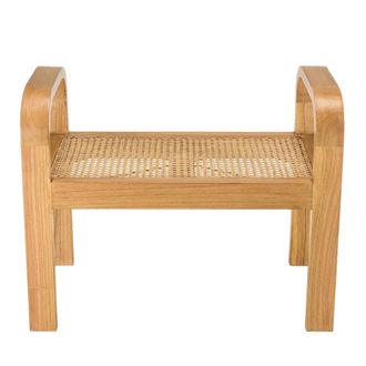 Macabane Aparador beige de 2 puertas con patas negras de abeto