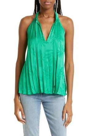 Ramy Brook Alex Pleated Sleeveless Blouse in Garden Green Island at Nordstrom Rack, Size Xx-Small