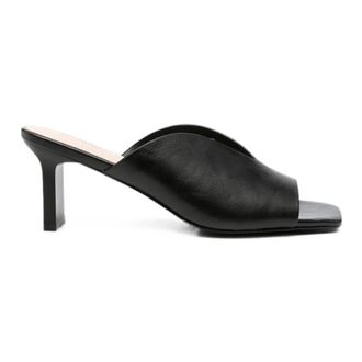 Sergio Moretti Open-Toe Slippers voor Feestelijke Gelegenheden - Dames - Muiltjes - Zwart - 39 EU - Schoenen