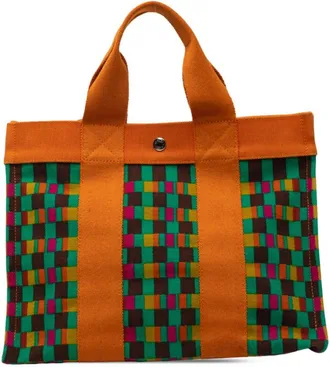 Herm&egrave;s Pre-owned Hermes Multicolor Printed Canvas Fourre Tout MM Tote Ladies PU7G165ZUZGF4GCK