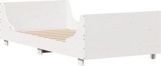 vidaXL Vidaxl - Estructura De Cama Sin Colch&oacute;n Madera De Pino Blanca 90x200 Cm