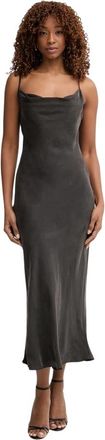 Guess Akilina Jurk - Dames - Feestkleedjes - Zwart - XL - Leer - Kleedjes