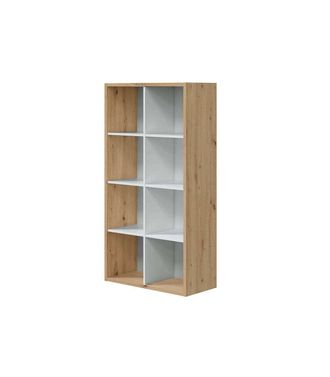 F.R.S. Frs - Estanter&iacute;a Cubos Acabado Blanco Artik/roble 137cm(alto) 71,5cm(ancho) 33cm(fondo)
