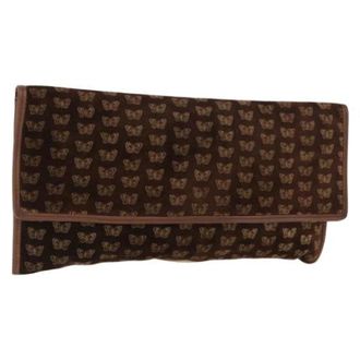 Bottega Veneta Pre-owned Clutches, female, Brown, Size: ONE SIZE Pre-owned Suede Clutch