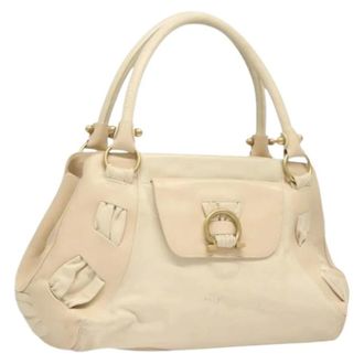 Ferragamo Pre-owned Handbags, female, White, Size: ONE SIZE Pre-owned Shoulder Bag