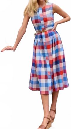 Jude Connally Women - Pauline Stretch Linen Cotton In Montauk Plaid