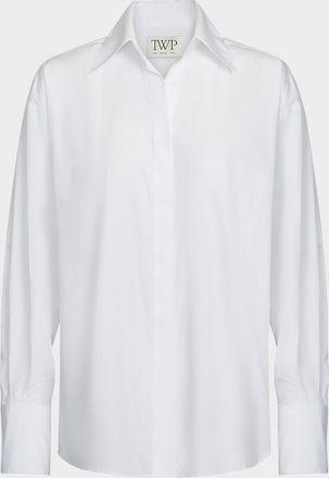 TWP E. B. Button-Front Cotton Shirt