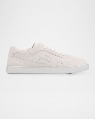 Palm Angels Mens New Palm 1 Tonal Leather Low-Top Sneakers