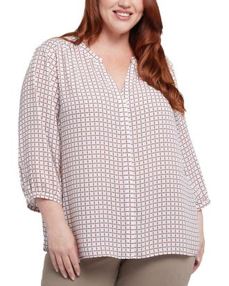 NYDJ Nydj Plus Pintuck Blouse