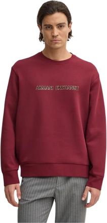 A|X Armani Exchange Sweatshirt - Heren - Sweatshirts - Rood - 2XL - Katoen - Hoodies & sweatvesten