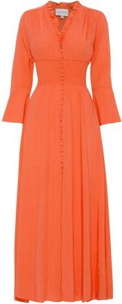 Americandreams Sally Lange Jurk - Dames - Maxi kleedjes - Oranje - S - Kleedjes
