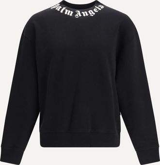 Palm Angels Cotton crewneck Sweatshirt with logo Male XL