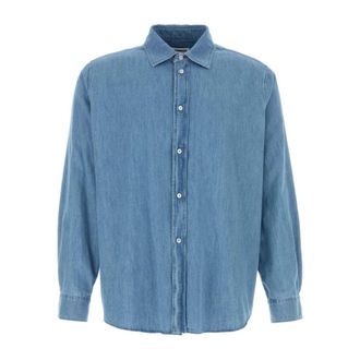 Jil Sander Denim Shirts, male, Blue, Size: 2XL Shirt 221 Treated