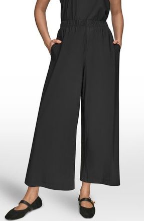 DKNY Relaxed Wide Leg Pants in Black at Nordstrom, Size X-Large