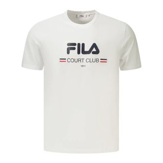 Fila T-Shirts, male, White, Size: 2XL Short-sleeved T-shirt