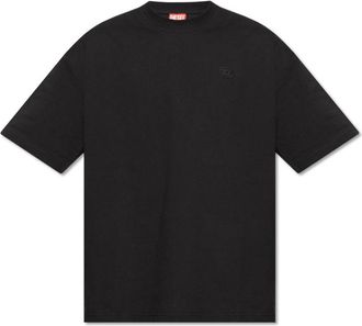 Diesel T-shirt met ronde hals - Heren - T-shirts - Zwart - XL - Katoen - Tops