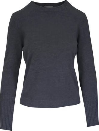 Kinross Cashmere Top a maniche lunghe - Grigio