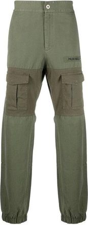 Palm Angels Bicolor Cotton Cargo Mens Pants