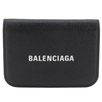 Balenciaga Black Leather Wallet (Tri-Fold) (Pre-Owned)
