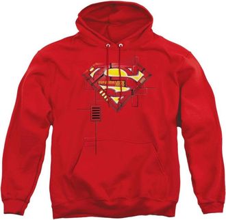 Gildan Superman Super Mech Shield Adult Pull Over Hoodie / Hooded Sweatshirt