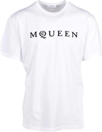 Alexander McQueen Hombre, Camisetas, Blanco, Talla: L