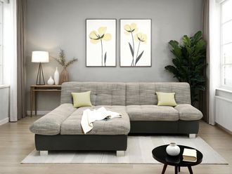 Domo Collection Ecksofa »100031 kompakte Stellmasse, komfortabel und bequem, L-Form« wahlweise mit Bettfunktion und Armteilverstellung. Breite 234 cm