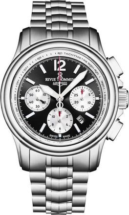 Revue Thommen Air Speed Chronograph Automatic Black Dial Mens Watch 16041.6437