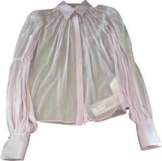 Genny Chiffon Stretch Zijde Blouse - Dames - Blouses & Shirts - Paars - Maat: 2XS Zijde