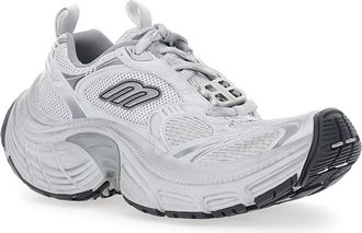 Balenciaga Mens Sneakers Grey Leather Polyurethane Trainers