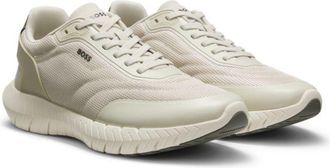 BOSS Running sneakers with leather trims
