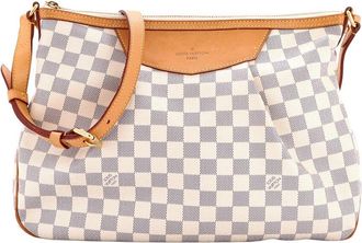 Louis Vuitton White Damier Siracusa Mm (Authentic Pre-Loved)