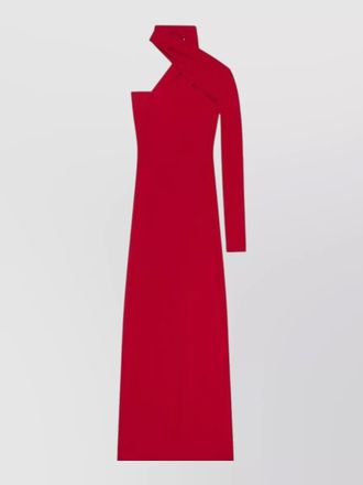 Courr&egrave;ges draped one-shoulder maxi dress