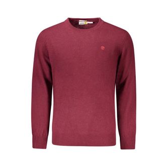 Timberland Round-neck Knitwear, male, Red, Size: M Red Wool Men Sweater