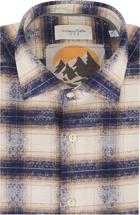 Tintoria Mattei Camicia a quadri in cotone - Toni neutri