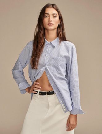 Lucky Brand Womens The Boyfriend Button-Down Shirt