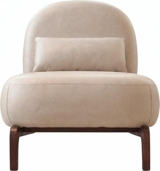 Urban Meuble Sill&oacute;n de estilo retro en terciopelo, patas de madera