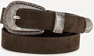 Brunello Cucinelli Suede Belt with prong buckle Male 95