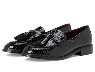 Franco Sarto Carolyn Low Slip-ons Womens Flat Shoes Black Croco Faux Leather : 8.5 M