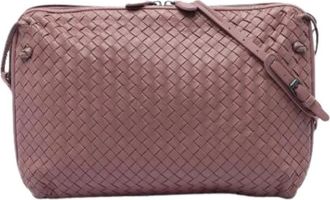 Bottega Veneta Pre-owned Nodini Crossbody Bag - Dames - Pre-owned - Roze - Maat: ONE Size Leer
