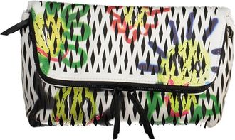 Desigual Witte Polyurethaan Handtas met Verstelbare Schouderband - Dames - Schoudertassen - Veelkleurig - ONE Size - Tassen