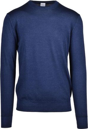 Aspesi Pullover met ronde hals - Heren - Ronde hals truien - Blauw - XL - Wol - Truien & Vesten