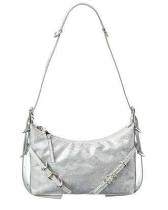 Givenchy Voyou Satin & Leather Shoulder Bag