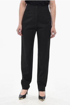 Alaia Wool-Blend High-Waist Trousers CORSET size 42