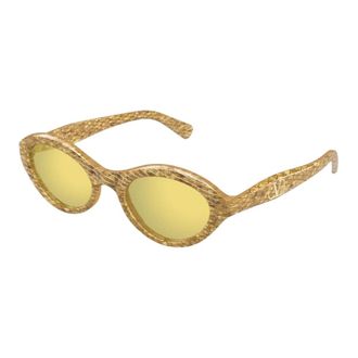 Valentino Ovale Zonnebril - Dames - Accessoires - Geel - Maat: 52 MM