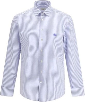 Etro Katoenen Overhemd - Heren - Casual Overhemden - Blauw - S - Katoen - Overhemden