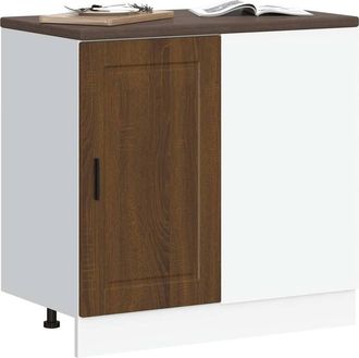 Berkfield Home Kitchen Base Cabinet Porto Brown Oak Engineered Wood