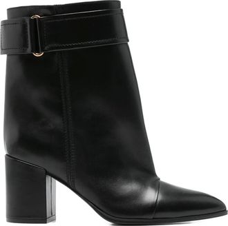 Lella Baldi buckled ankle boots - women - Rubber/Leather/Fabric - 39 - Black