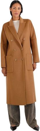 Hope Nola Cappotto - Dames - Mantel - Bruin - L - Leer - Jassen