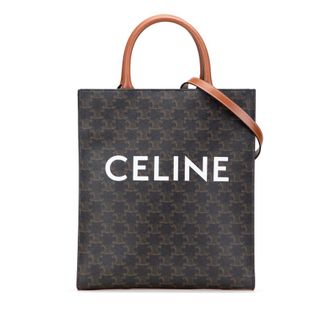 Celine Pre-owned Celine Small Triomphe Coated Canvas Vertical Cabas Tote Ladies F GA 1292